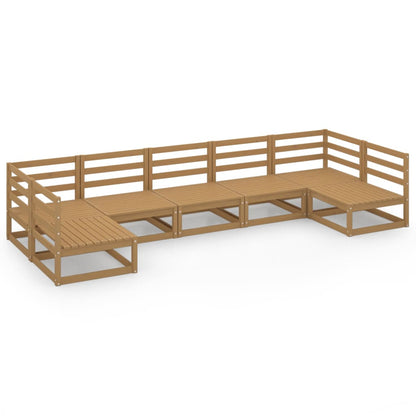 7Dílná Zahradní Sedací Souprava Masivní Borovice