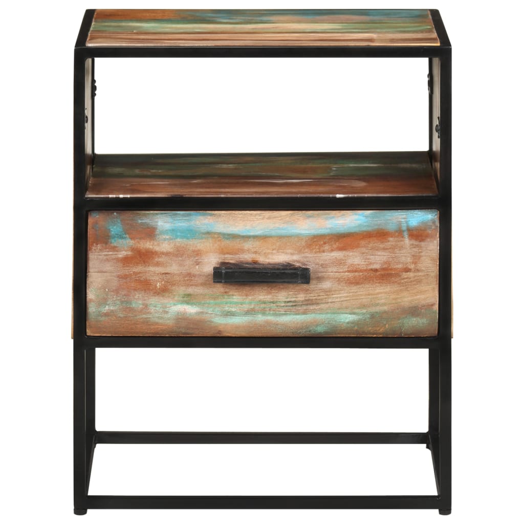 Noční Stolek 40 X 30 X 50 Cm Masivní Recyklované Dřevo
