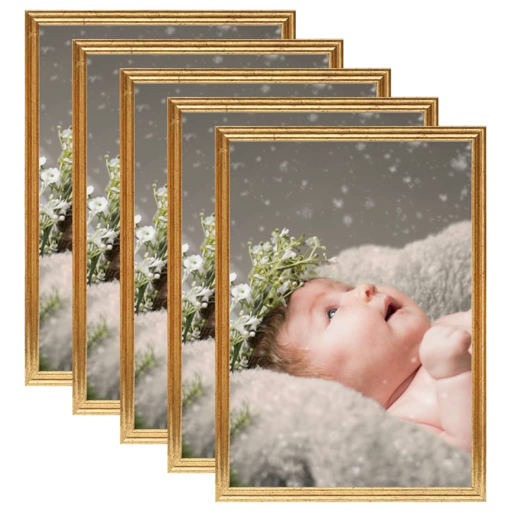 Fotorámečky Koláž 5 Ks Na Zeď Nebo Stůl Světlý Dub