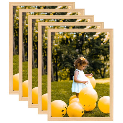 Fotorámečky Koláž 5 Ks Na Zeď Nebo Stůl Světlý Dub