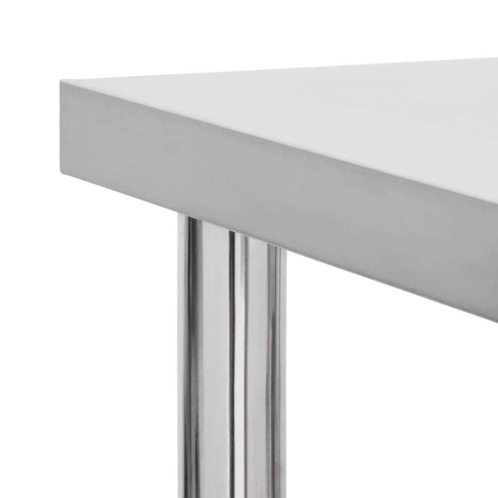 Kuchyňský Pracovní Stůl S Kolečky Nerezová Ocel