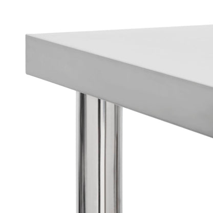 Kuchyňský Pracovní Stůl S Kolečky Nerezová Ocel