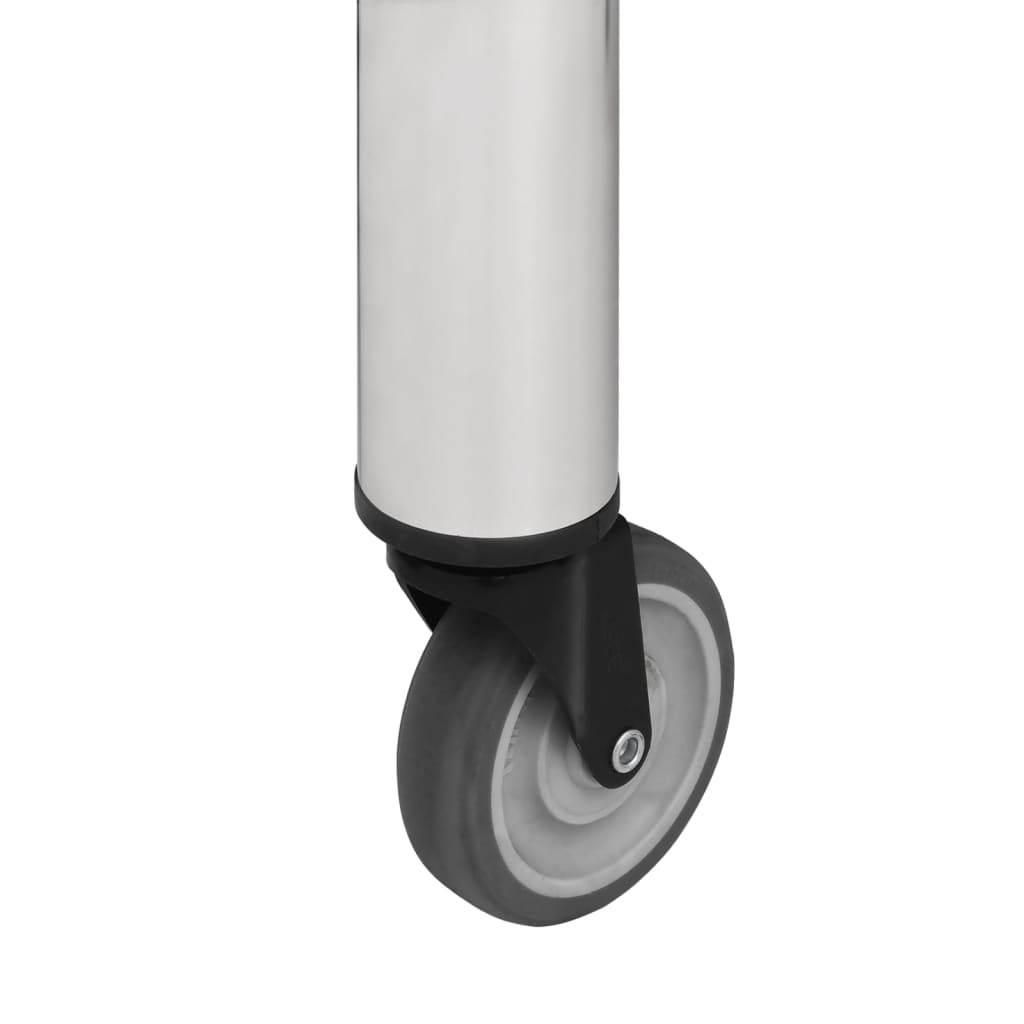 Kuchyňský Pracovní Stůl S Kolečky Nerezová Ocel