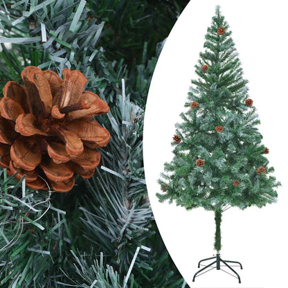 Umělý Vánoční Stromek Led Osvětlení Sada Koulí A Šišky 180 Cm