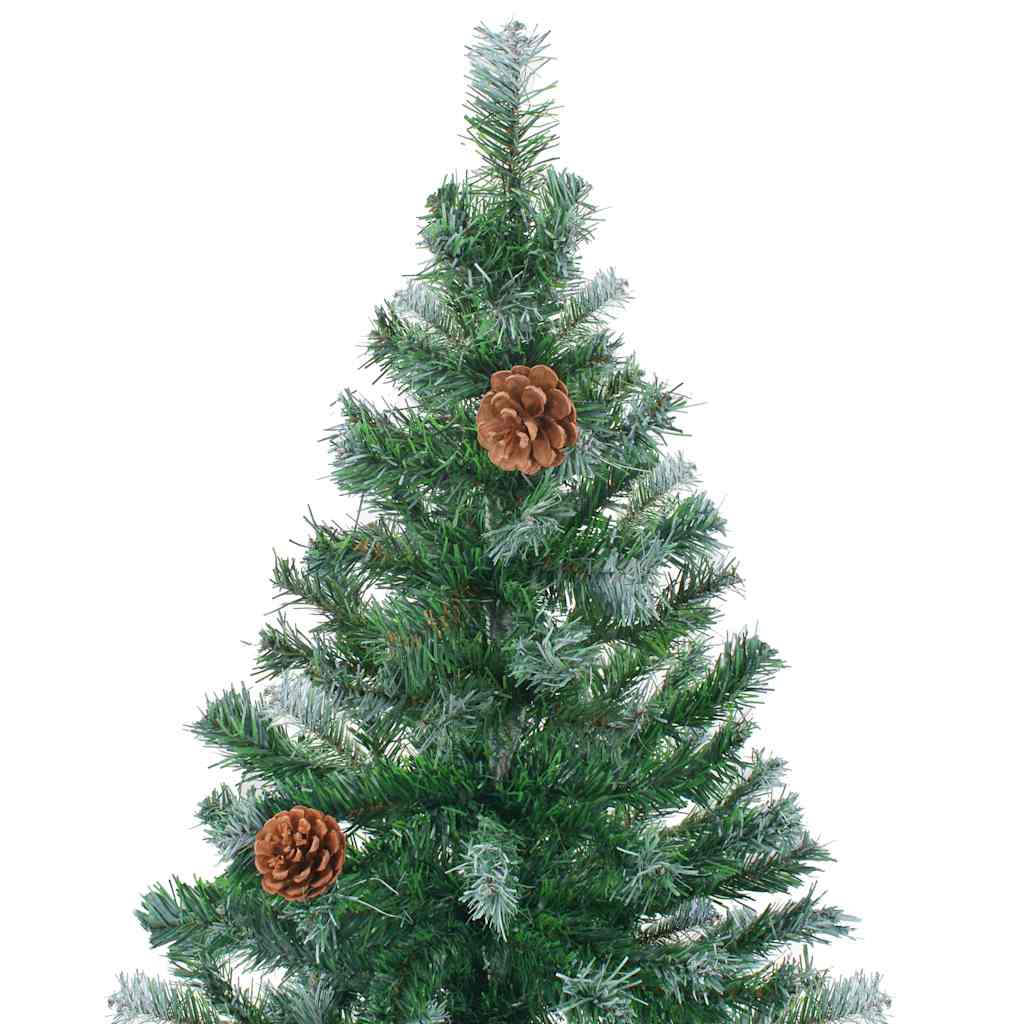 Umělý Vánoční Stromek Led Osvětlení Sada Koulí A Šišky 180 Cm