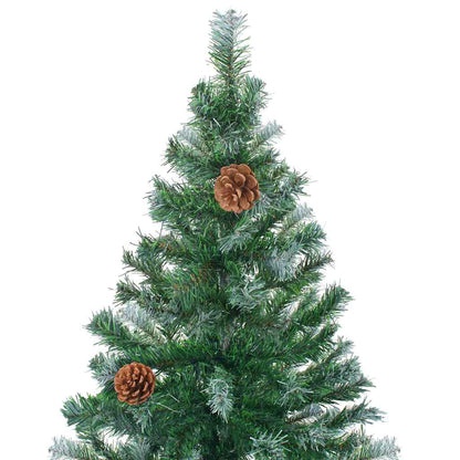 Umělý Vánoční Stromek Led Osvětlení Sada Koulí A Šišky 180 Cm