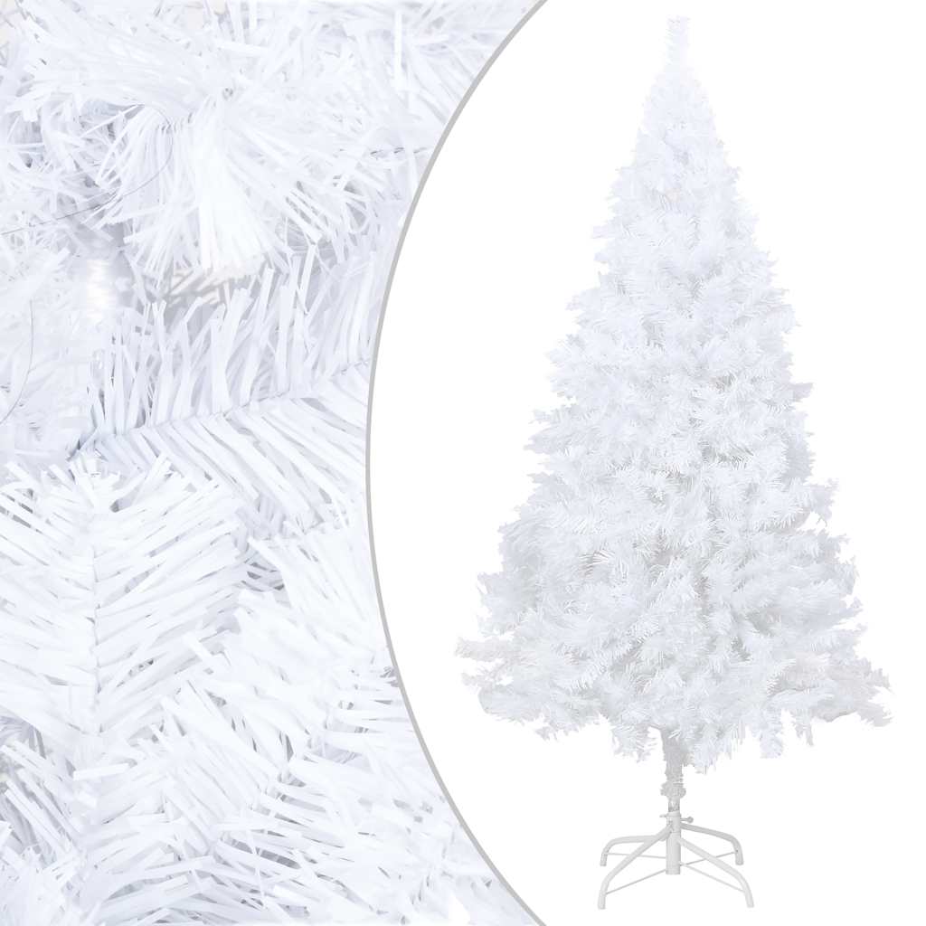 Umělý Vánoční Stromek S Led A Sadou Koulí Bílý 180 Cm Pvc