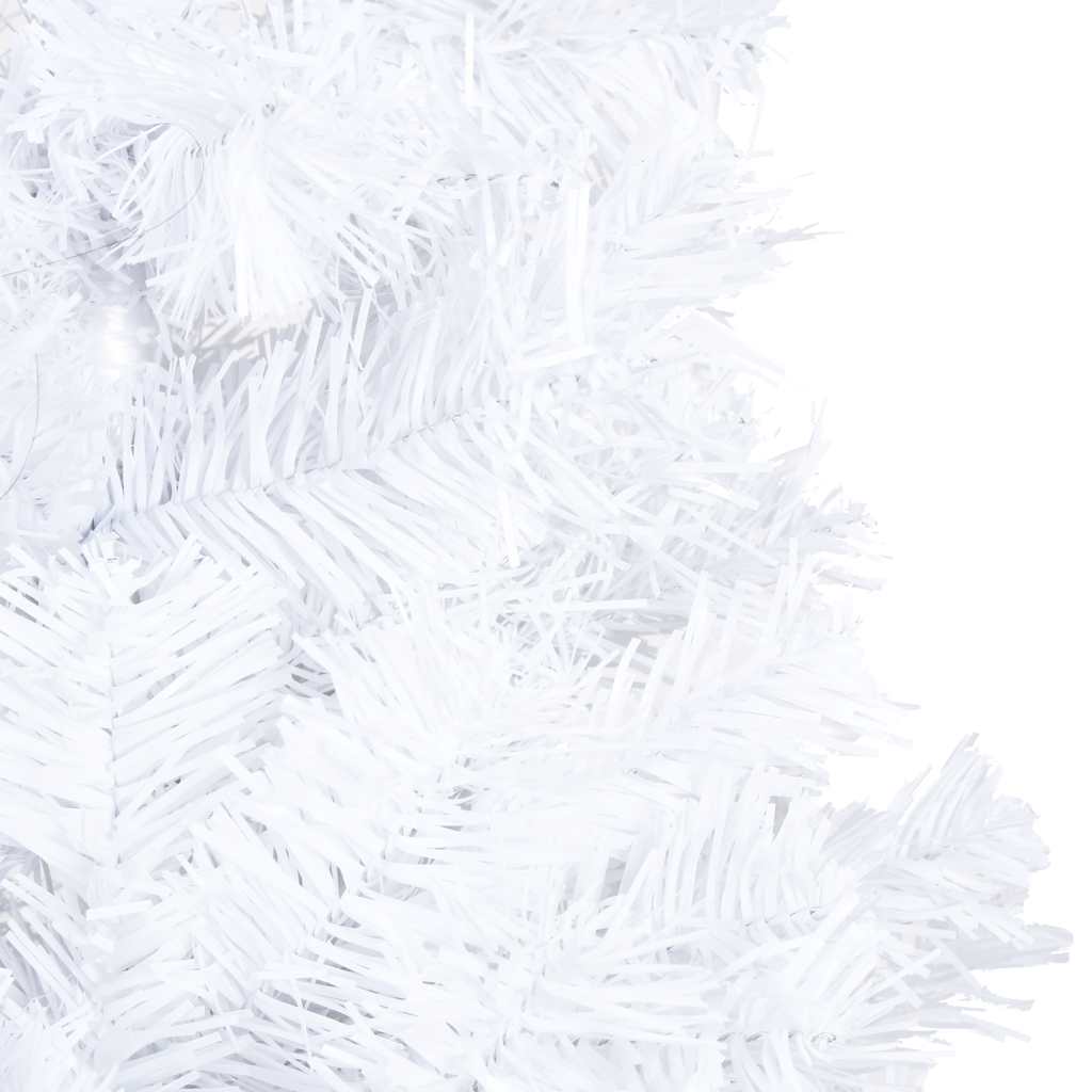 Umělý Vánoční Stromek S Led A Sadou Koulí Bílý 180 Cm Pvc