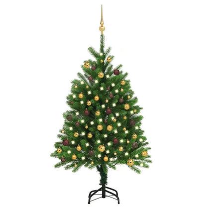 Umělý Vánoční Stromek S Led A Sadou Koulí 65 Cm Zelený