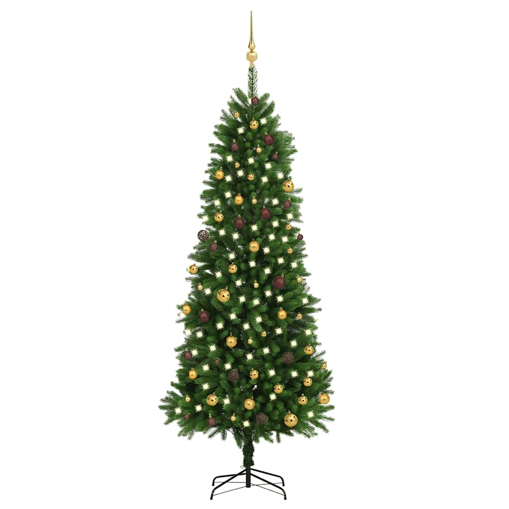 Umělý Vánoční Stromek S Led A Sadou Koulí 65 Cm Zelený