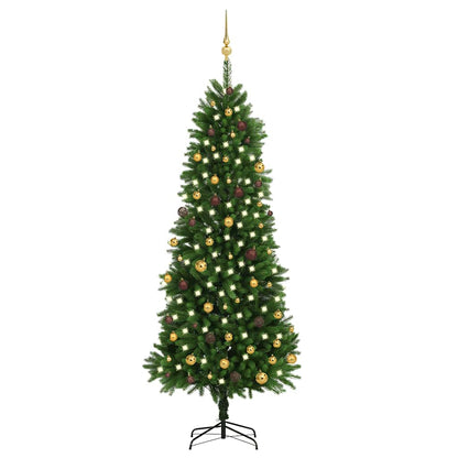 Umělý Vánoční Stromek S Led A Sadou Koulí 65 Cm Zelený