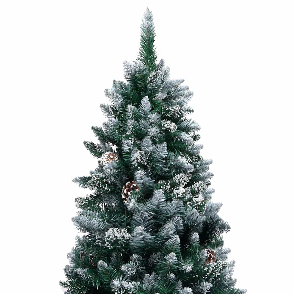 Umělý Vánoční Stromek Led Osvětlení Sada Koulí A Šišky 180 Cm Růže