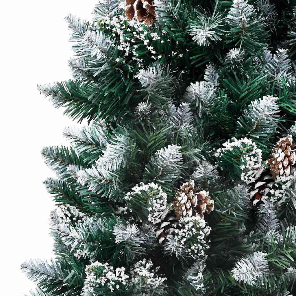 Umělý Vánoční Stromek Led Osvětlení Sada Koulí A Šišky 180 Cm Růže