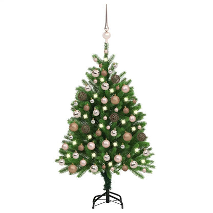 Umělý Vánoční Stromek S Led A Sadou Koulí 65 Cm Zelený