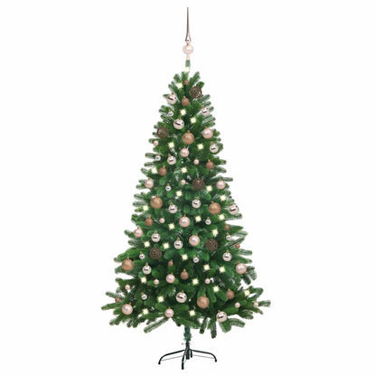 Umělý Vánoční Stromek S Led A Sadou Koulí 65 Cm Zelený