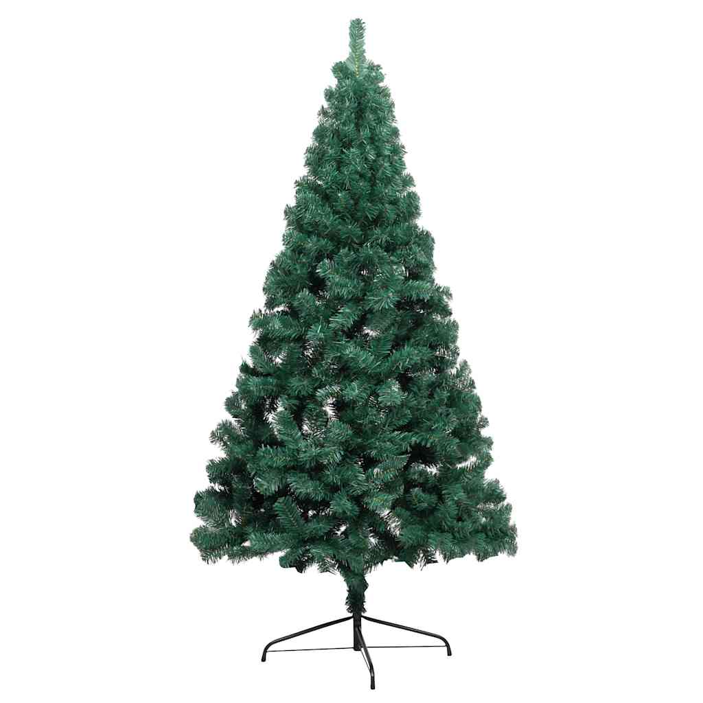 Umělý Vánoční Půl Stromek S Led A Sadou Koulí Zelený Zelená