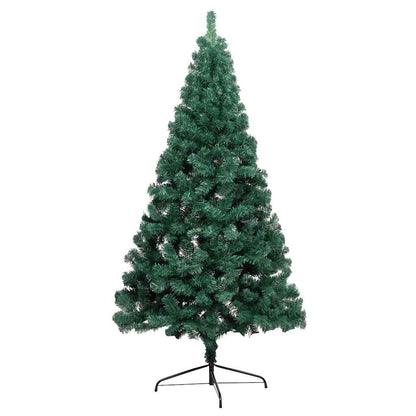 Umělý Vánoční Půl Stromek S Led A Sadou Koulí Zelený Zelená