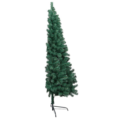 Umělý Vánoční Půl Stromek S Led A Sadou Koulí Zelený Zelená