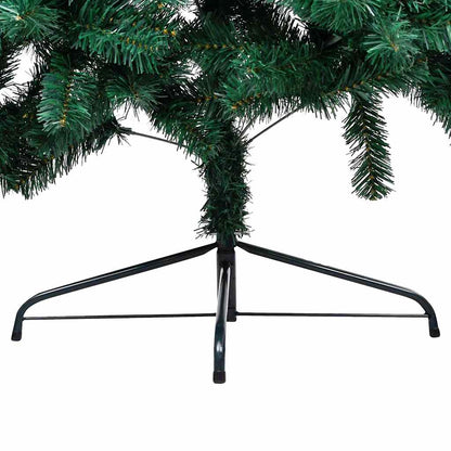 Umělý Vánoční Půl Stromek S Led A Sadou Koulí Zelený Zelená