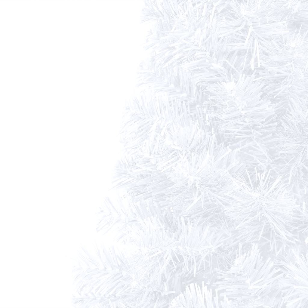Umělý Vánoční Půl Stromek S Led A Sadou Koulí Bílý Bílá