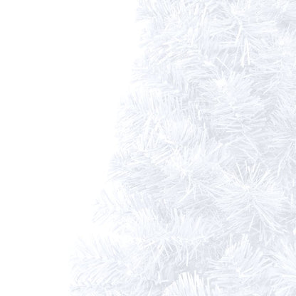 Umělý Vánoční Půl Stromek S Led A Sadou Koulí Bílý Bílá