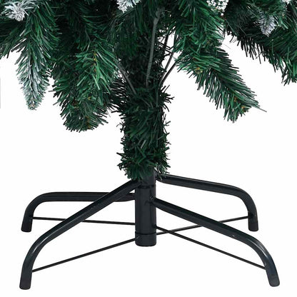 Umělý Vánoční Stromek Led Osvětlení Sada Koulí A Šišky 180 Cm Bílá
