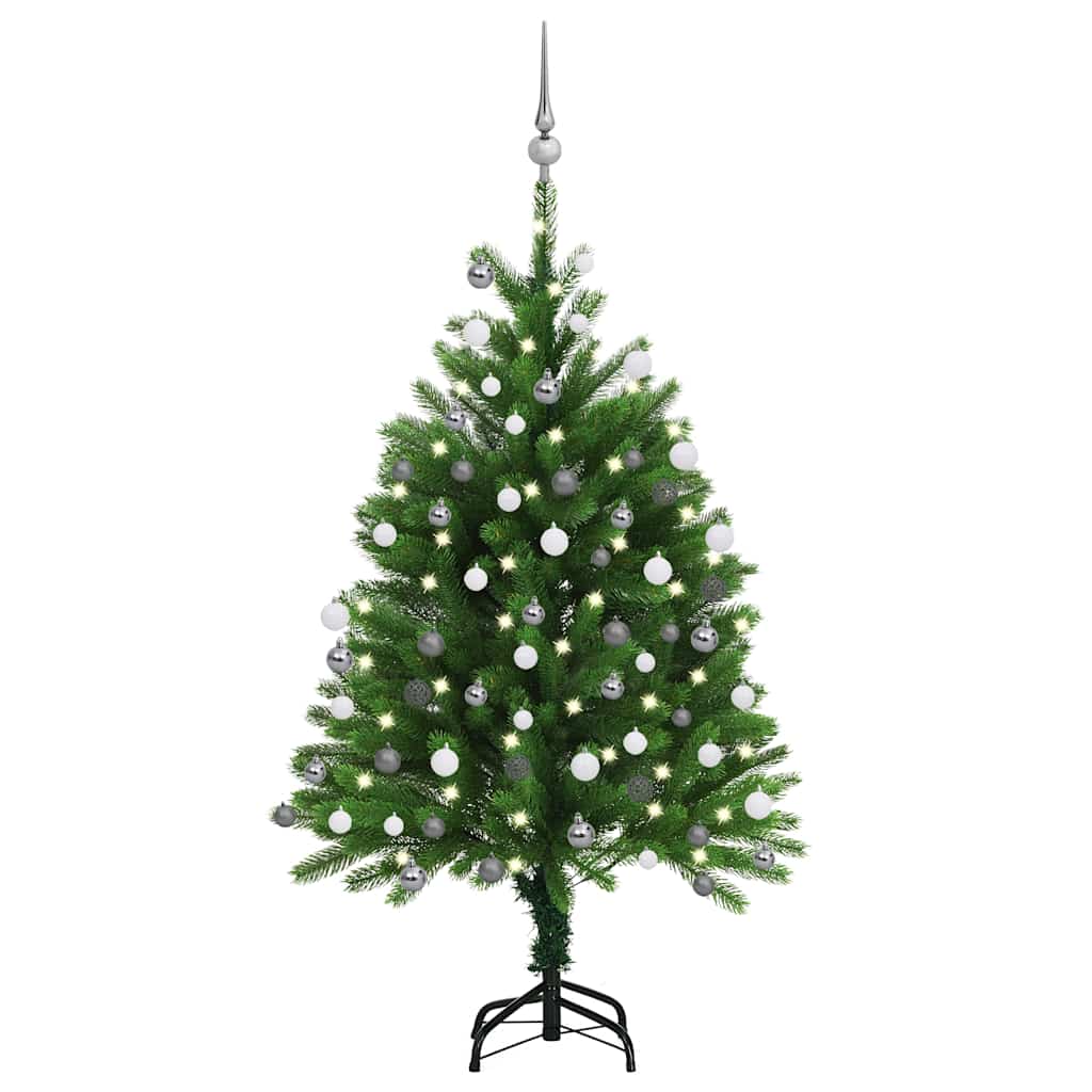 Umělý Vánoční Stromek S Led A Sadou Koulí 65 Cm Zelený