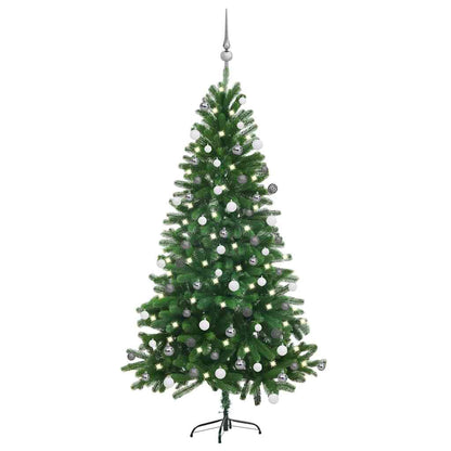 Umělý Vánoční Stromek S Led A Sadou Koulí 65 Cm Zelený