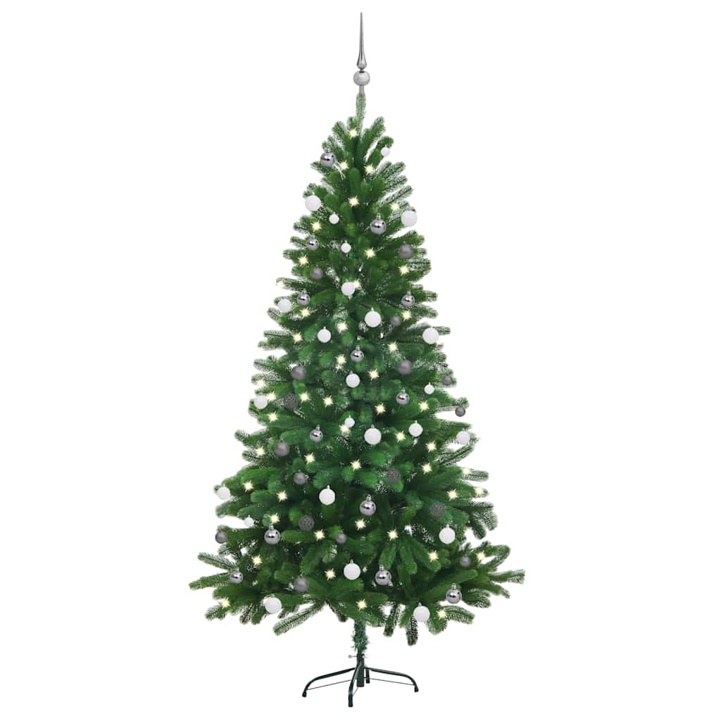 Umělý Vánoční Stromek S Led A Sadou Koulí 65 Cm Zelený