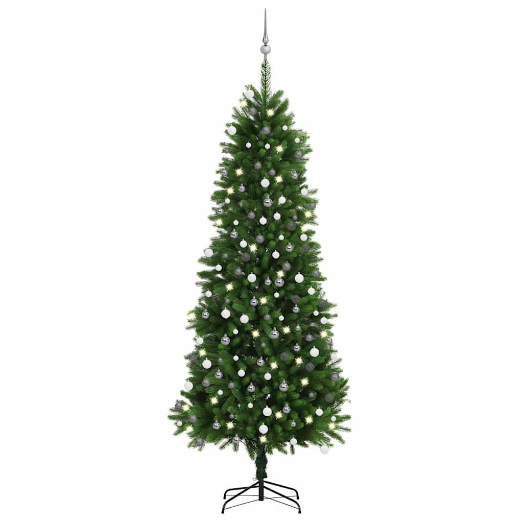 Umělý Vánoční Stromek S Led A Sadou Koulí 65 Cm Zelený