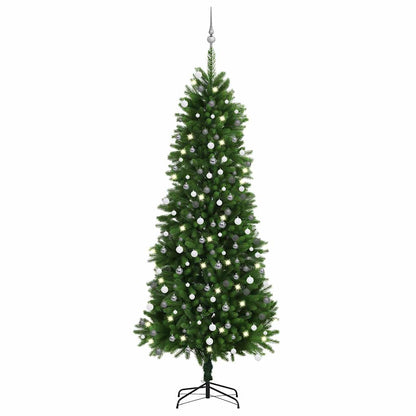 Umělý Vánoční Stromek S Led A Sadou Koulí 65 Cm Zelený