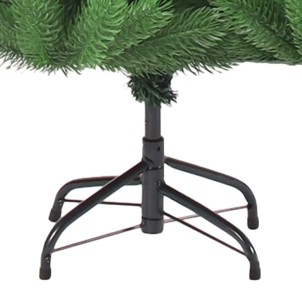 Umělý Vánoční Stromek Normandská Jedle Led A Koule Zelený 150Cm