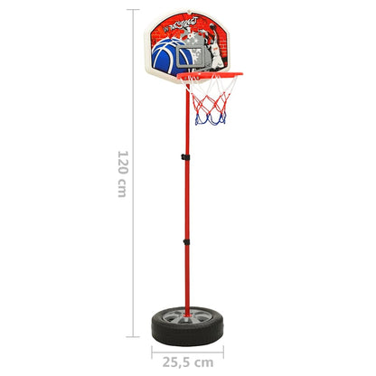 Přenosná Basketbalová Hrací Sada Nastavitelná 120 Cm