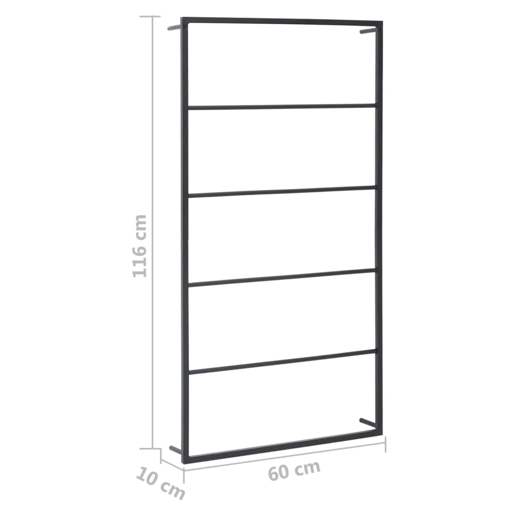 Věšák Na Ručníky Černý Ocel