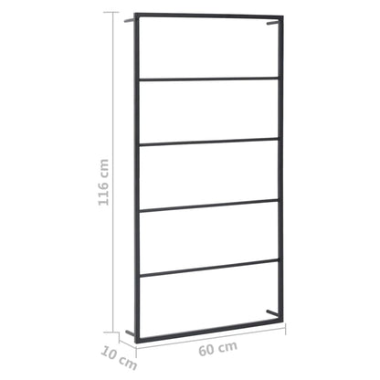 Věšák Na Ručníky Černý Ocel