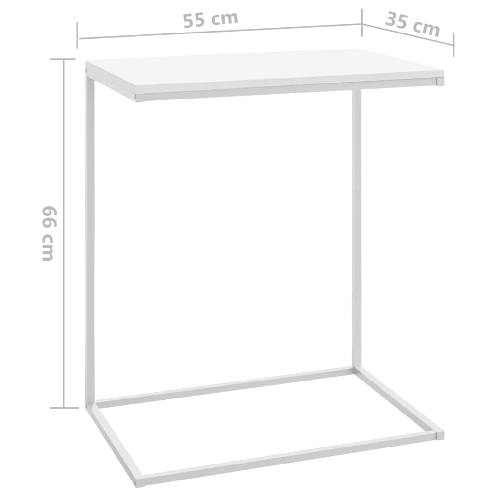 Odkládací Stolek Bílý Kompozitní Dřevo Bílá