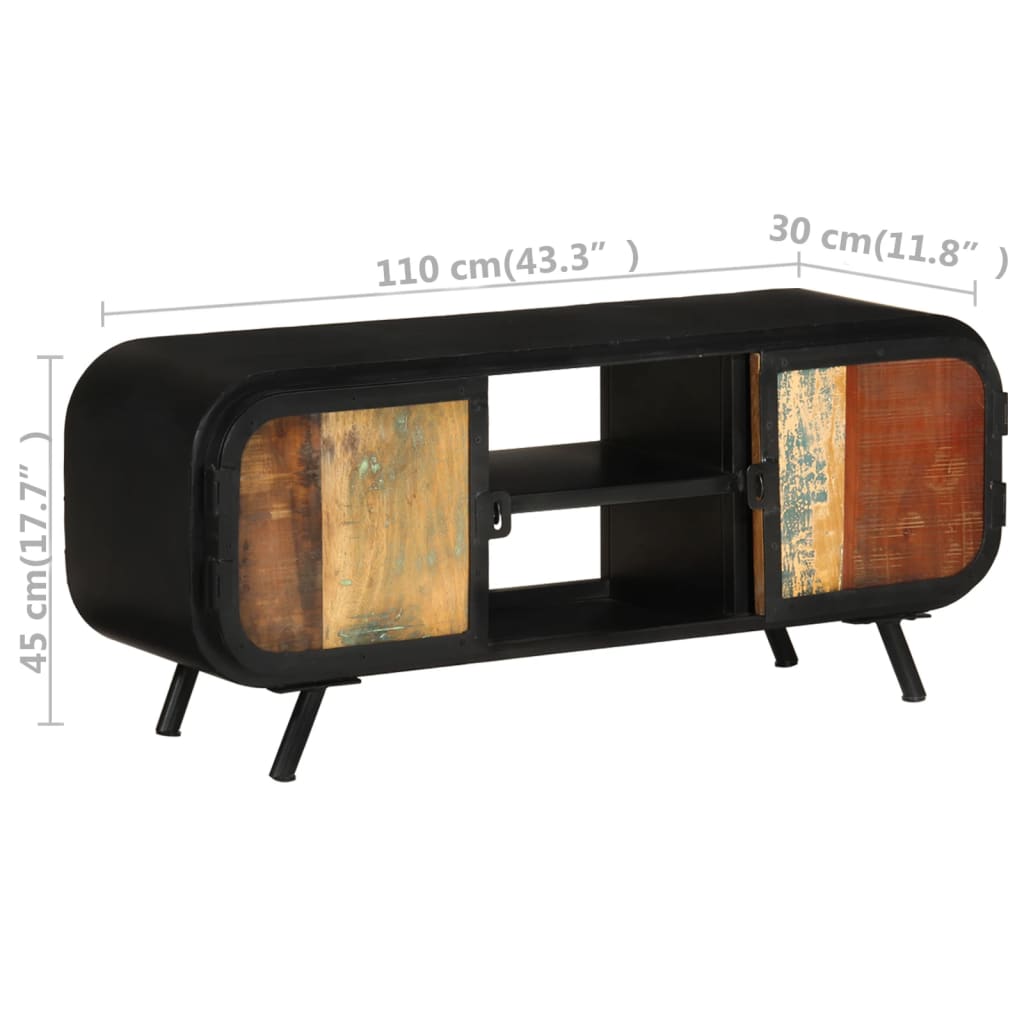 Tv Stolek 110 X 30 X 45 Cm Masivní Recyklované Dřevo