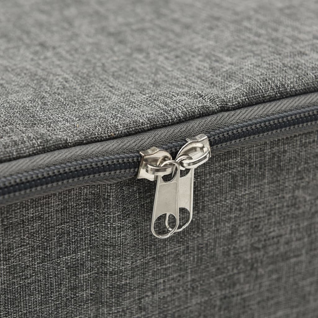Úložné Boxy 2 Ks Textil 70 X 40 X 18 Cm Antracitové