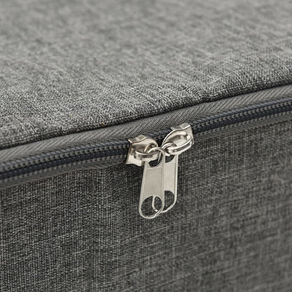 Úložné Boxy 2 Ks Textil 70 X 40 X 18 Cm Antracitové
