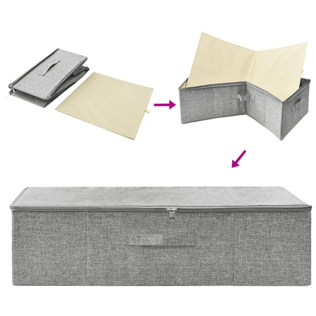 Úložný Box Textil 70 X 40 X 18 Cm Šedý