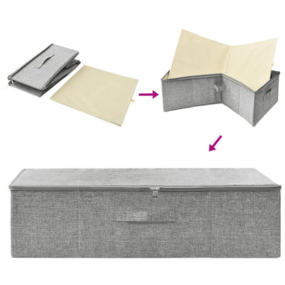 Úložný Box Textil 70 X 40 X 18 Cm Šedý