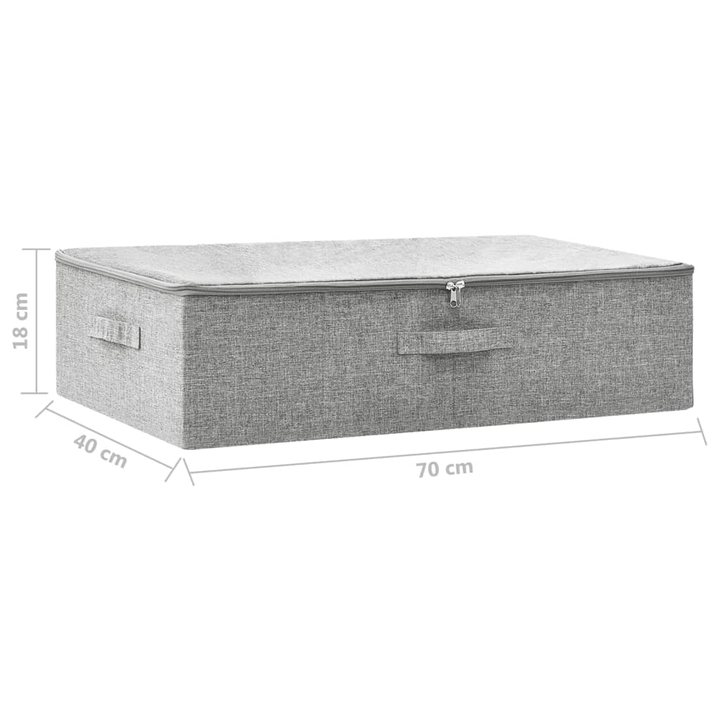 Úložný Box Textil 70 X 40 X 18 Cm Šedý