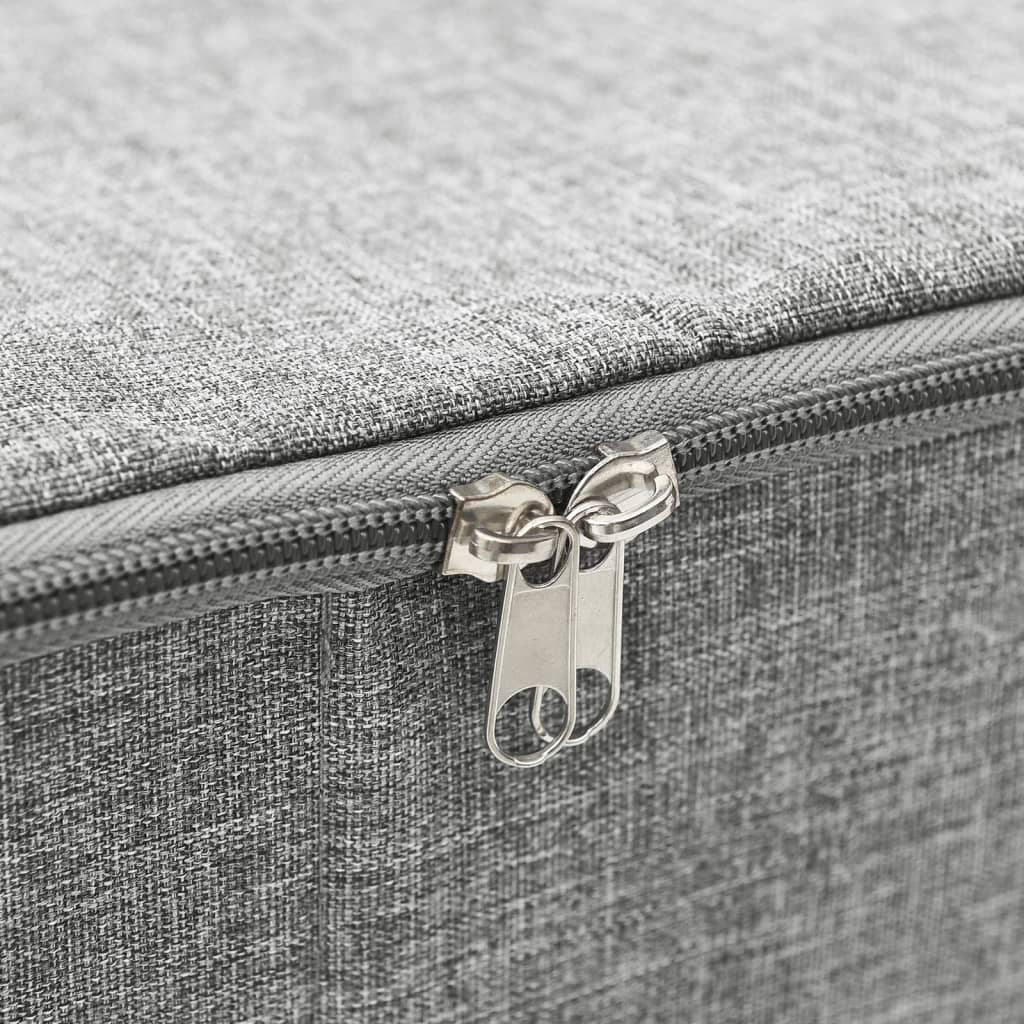 Úložné Boxy 2 Ks Textil 70 X 40 X 18 Cm Šedé