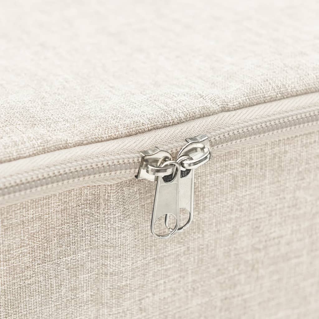 Úložný Box Textil 70 X 40 X 18 Cm Krémový