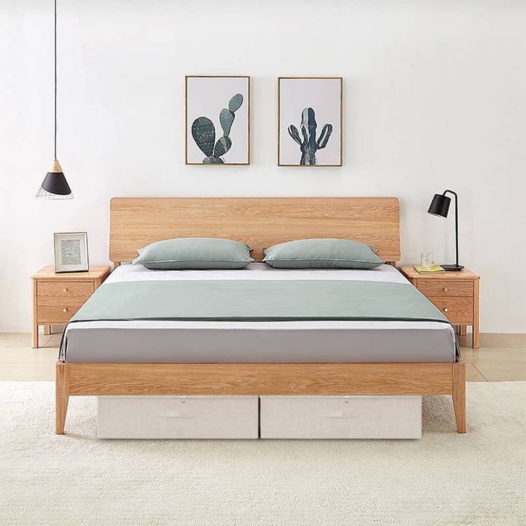 Úložné Boxy 2 Ks Textil 70 X 40 X 18 Cm Krémové