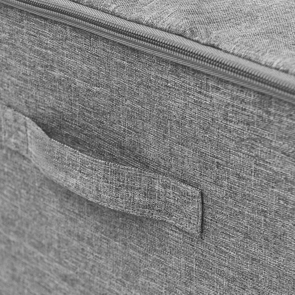 Úložné Boxy 2 Ks Textil 43 X 34 X 23 Cm Šedé