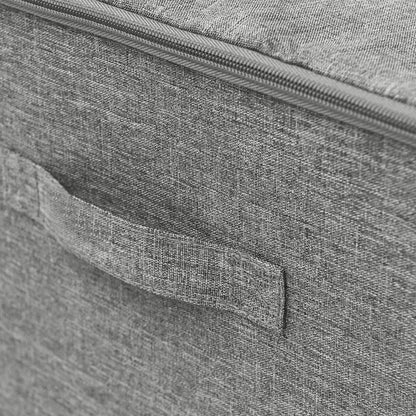 Úložné Boxy 2 Ks Textil 43 X 34 X 23 Cm Šedé