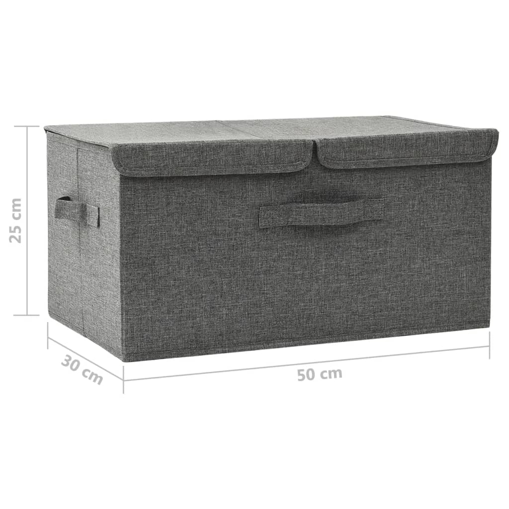 Úložný Box Textil 50 X 30 X 25 Cm Antracitový