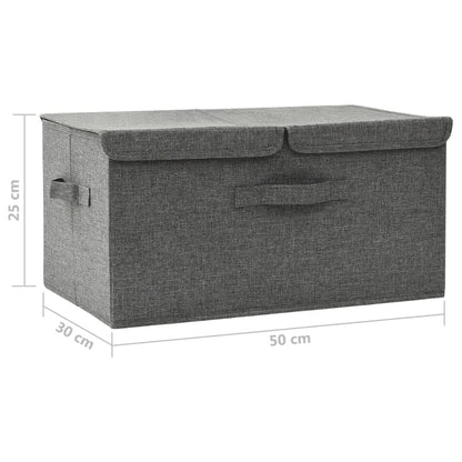 Úložný Box Textil 50 X 30 X 25 Cm Antracitový