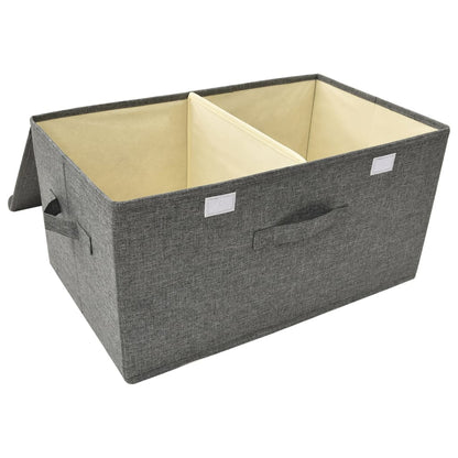 Úložné Boxy 2 Ks Textil 50 X 30 X 25 Cm Antracitové